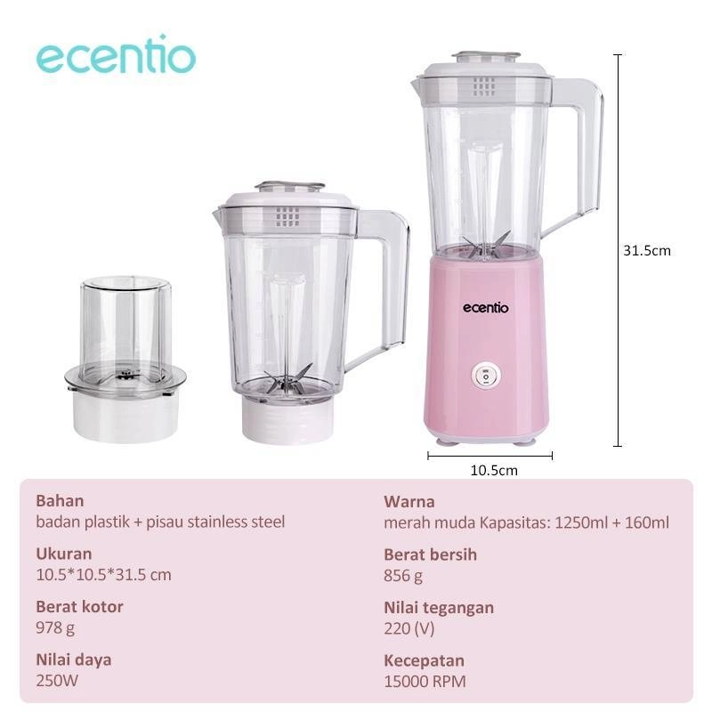 Ecentio - Portable Cooking Machine 1200 ml Pink