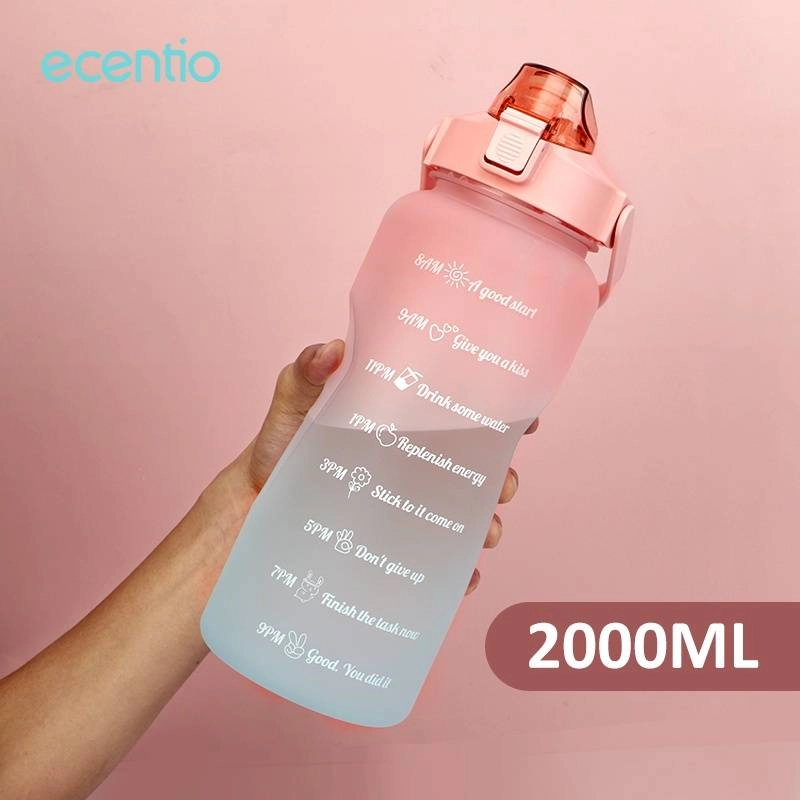 Product image Ecentio Fun Scale Plastic Bottle 2000 ml Pink