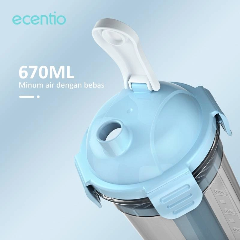 Product image Ecentio Cooling Water Bottle Blue 670 ml