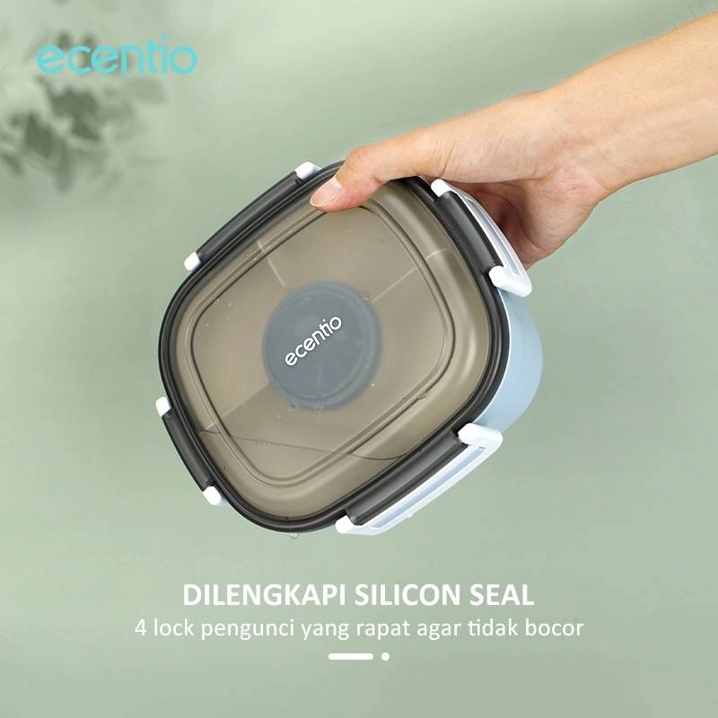 Product image Ecentio Salad Lunch Box Keep Cooling Blue 1300 ml