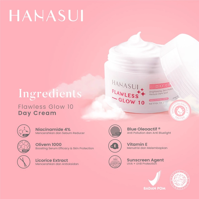 Product image ELYSIA - HANASUI Flawless Glow 10 Series Skincare 15gr Day Cream
