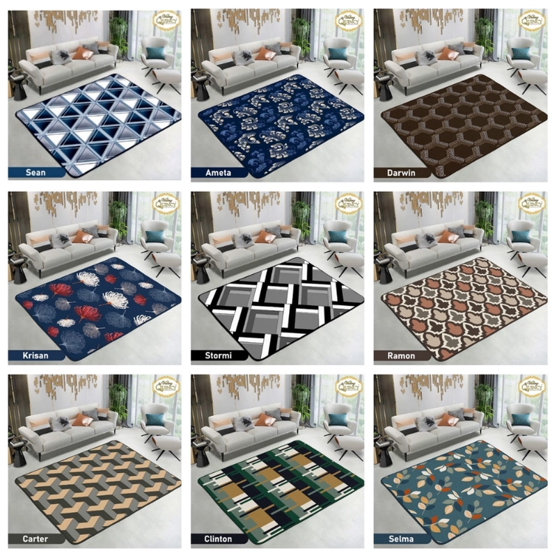 Product image Evermos New Biz Partnership - Donasi Hadiah Lebaran Rumah Tangga Vallery Quincy Karpet Standar 150x190 Random