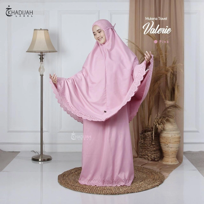 Product image DS Khadijah Label BDO - Mukena Travel Valerie All Size Pink