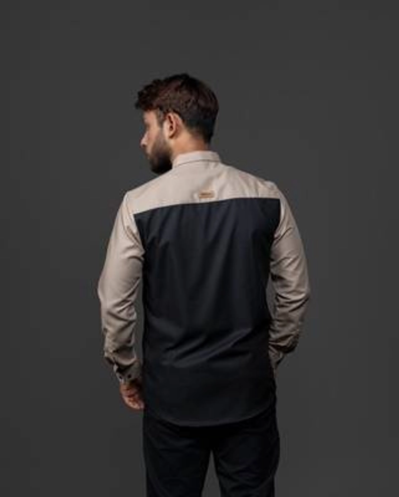 Product image Fadkhera - Baju Koko Modern Rafif Long M Black - light Moca dan white