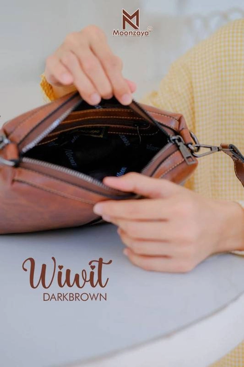 Product image Fashopid - TAS SELEMPANG WANITA WIWIT BY MOONZAYA ORIGINAL Allsize Brown