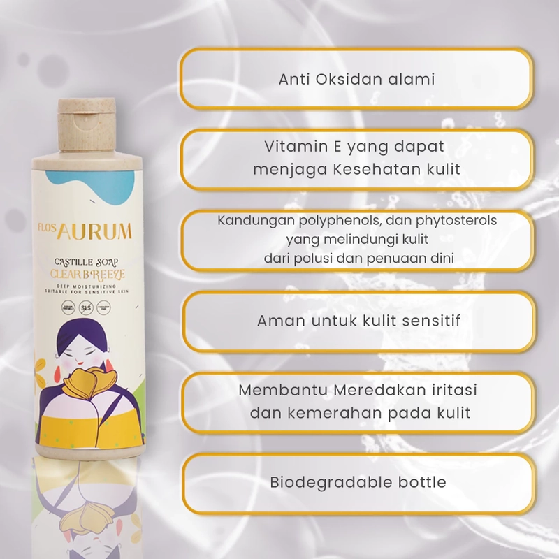 Product image Flos Aurum - Castile Soap Clear Breeze 250ml Clear Breeze