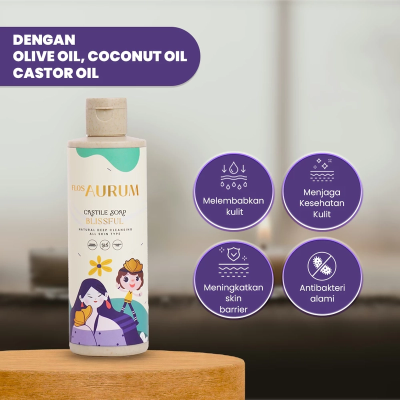 Product image Flos Aurum - Bundling Castile Soap Blissful Isi 12 Pcs 250ml Blissful