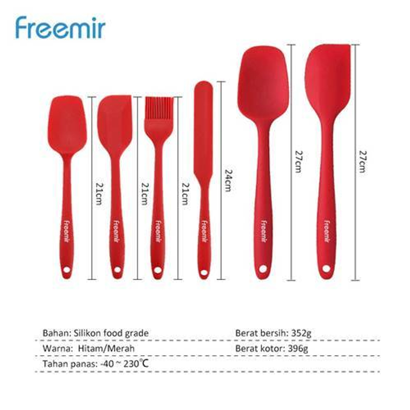 Product image freemir Cooking Silicone Tools Sets 6PCS CSTF-5301 29 x 7.5 x 4cm Red