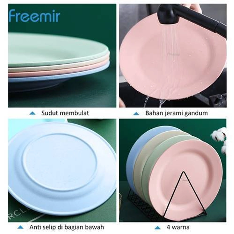 Product image freemir Wheat straw plate 4PCS 28 x 2 cm Mix