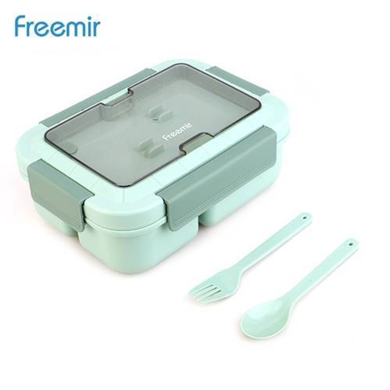 Product image Freemir - Plastic Lunch Box With Cutlery 22 x 16.5 x 8.5 cm Green