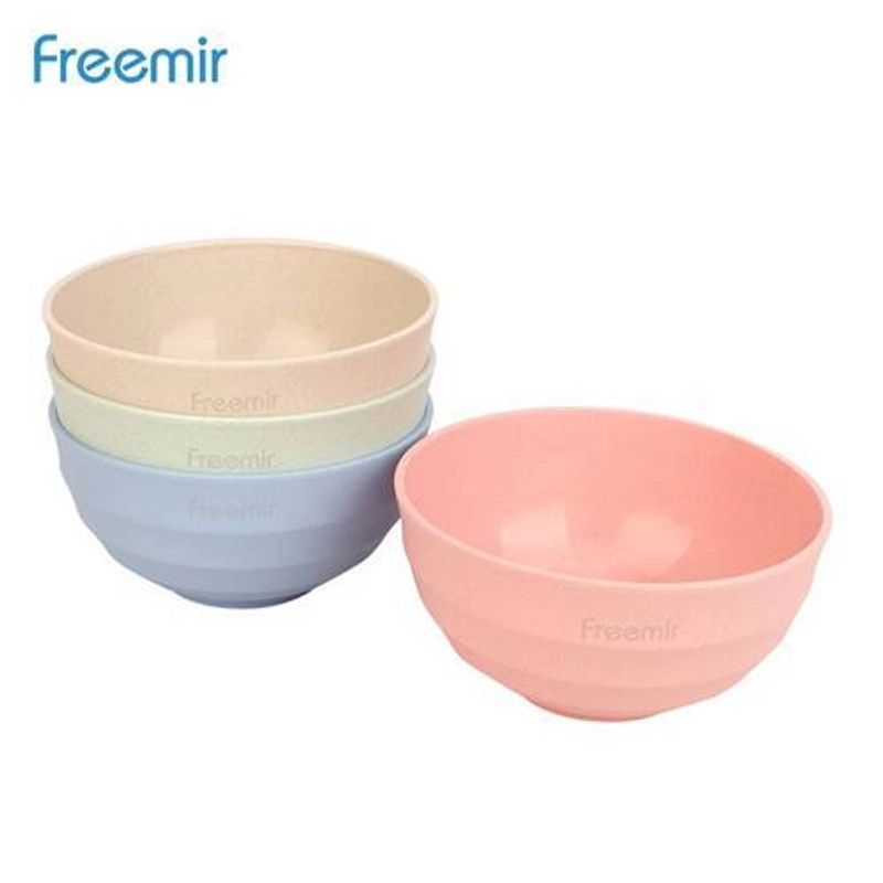 Product image Freemir - Wheat Straw Bowls 4PCS WSBF-8301 15 x 6.5 x 8 cm Mixed Color