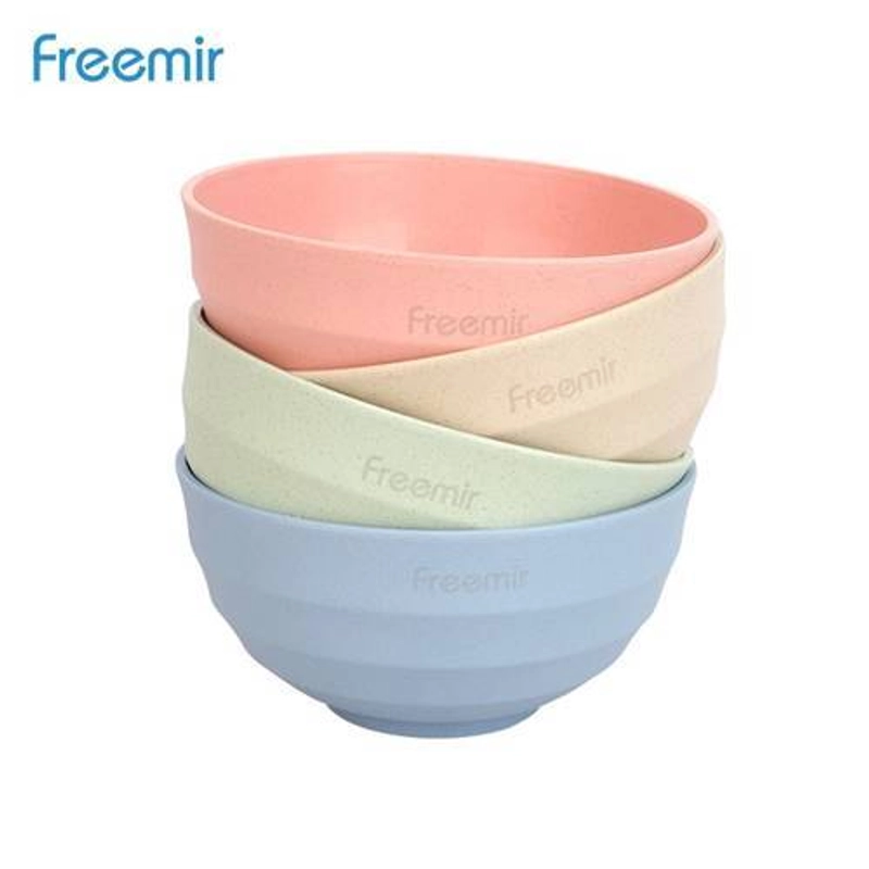 Product image Freemir - Wheat Straw Bowls 4PCS WSBF-8301 15 x 6.5 x 8 cm Mixed Color