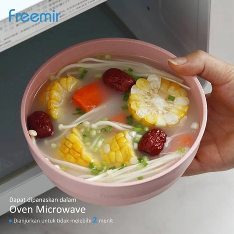 Product image Freemir - Wheat Straw Bowls 4PCS WSBF-8301 15 x 6.5 x 8 cm Mixed Color