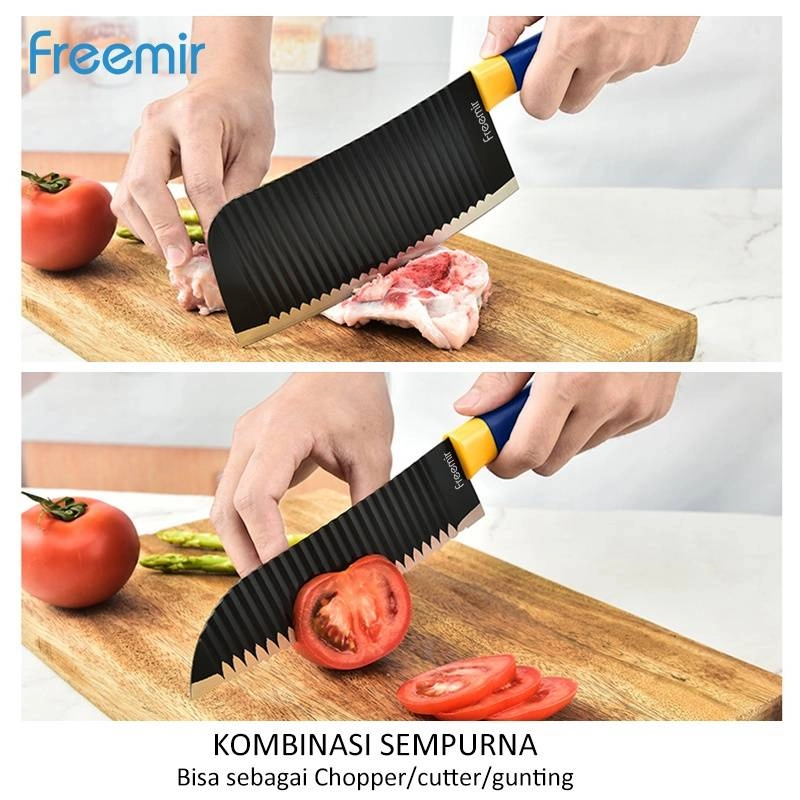 Product image Freemir Corrugated Knife 4-Piece/Set-Black Set 4 Pcs