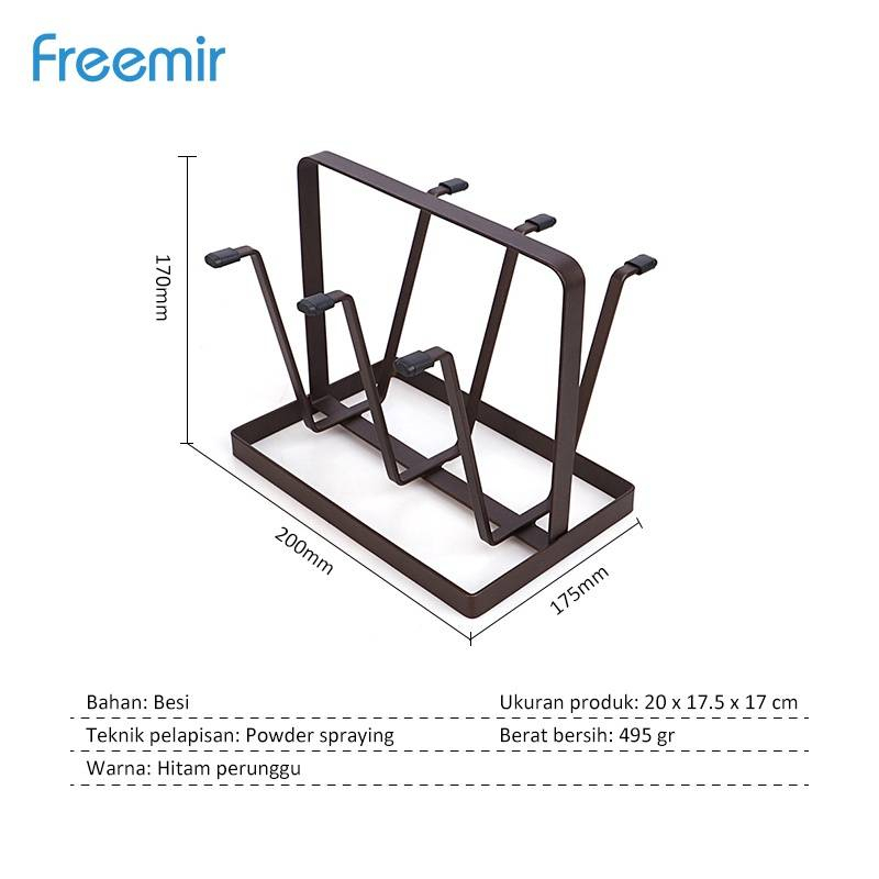 Product image Freemir Iron Drain Cup Holder ICHF-7401 20*17.5*17cm Black