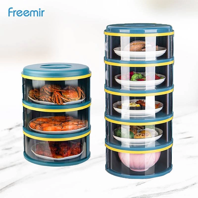 Freemir 5-Layer Detachable Dish Cover 5 Layer Blue