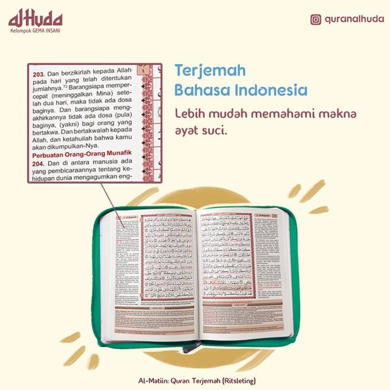 Product image Gema Insani - Al Mattin Al Quran terjemah kecil RES 10.5 x14.8 cm