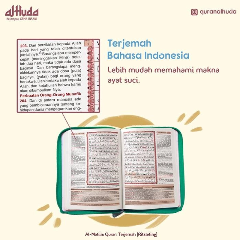 Product image Gema Insani - Al Mattin Al Quran terjemah kecil RES 10.5 x14.8 cm