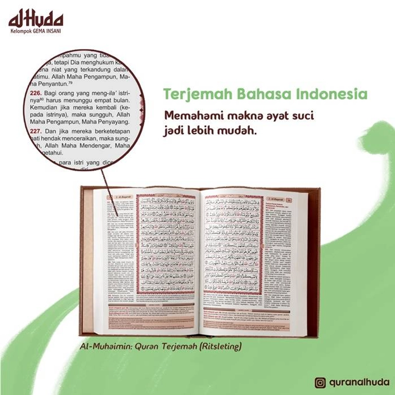Product image Gema Insani - Al Muhaimin: Al Qur`an Terjemah 2 warna kecil RES 10.5 x 14.5 cm