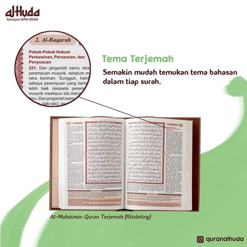 Product image Gema Insani - Al Muhaimin: Al Qur`an Terjemah 2 warna kecil RES 10.5 x 14.5 cm