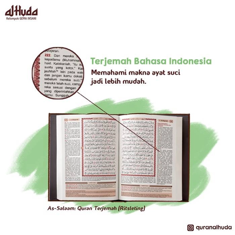 Product image Gema Insani - As Salaam: Al Qur`an Terjemah 2 Warna Sedang RES 20.5 x 14.5 cm