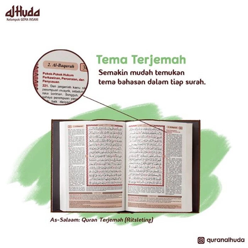 Product image Gema Insani - As Salaam: Al Qur`an Terjemah 2 Warna Sedang RES 20.5 x 14.5 cm