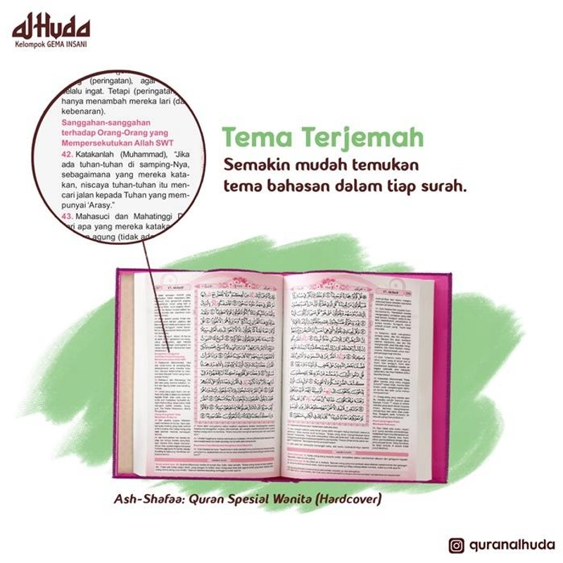 Product image Gema Insani - Ash Shafaa Al Qur`an Spesial Wanita HC 20.5 x 14.5 cm
