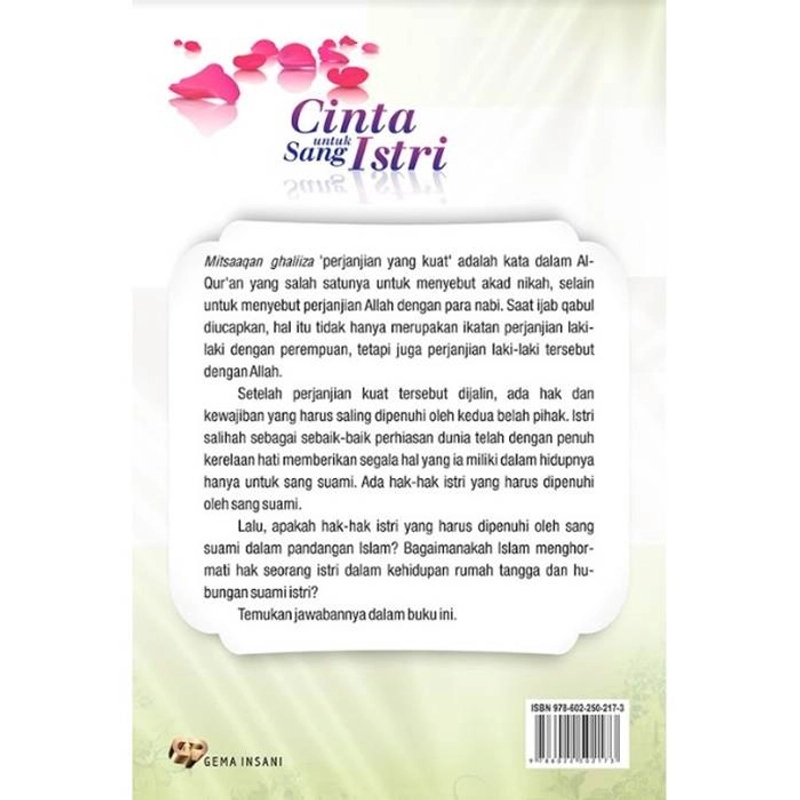 Product image Gema Insani Buku Cinta Untuk Sang Istri (Edisi Baru) 18.3 x 12.3 cm