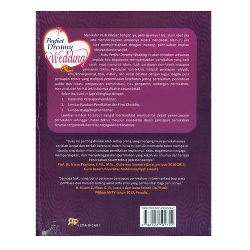 Product image Gema Insani Buku Perfect Dreamy Wedding 17 x 12.3 cm