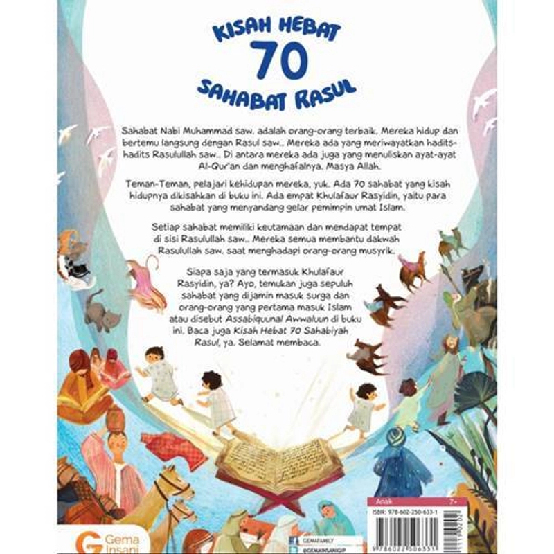 Product image Gema Insani Kisah Hebat 70 Sahabat Rasul SC 28 x 21 cm