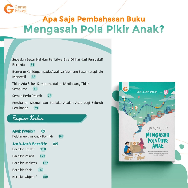 Product image Gema Insani Buku Mengasah Pola Pikir Anak 14.5 X 20.5 Cm Tosca