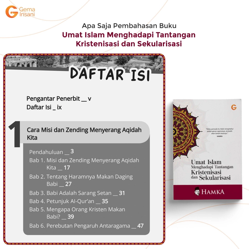 Product image Gema Insani - Umat Islam Menghadapi Tantangan Kristenisasi Dan Sekulerisasi SC Karya Hamka