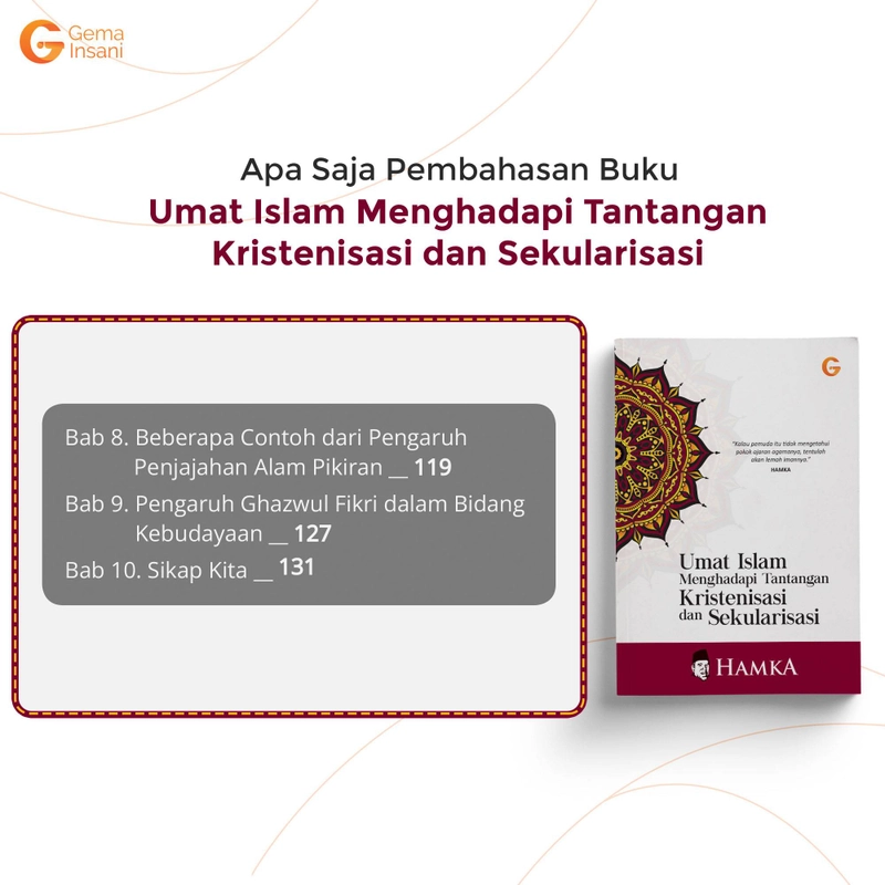 Product image Gema Insani - Umat Islam Menghadapi Tantangan Kristenisasi Dan Sekulerisasi SC Karya Hamka