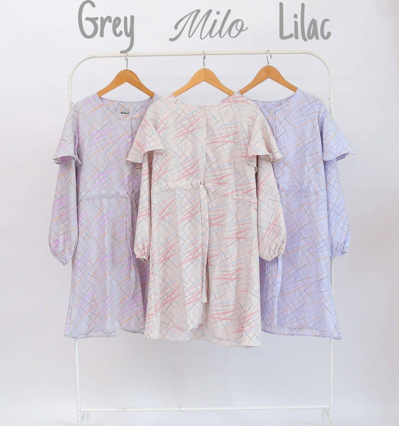 Product image Giat Makmur [TA] - Tunik Wanita Motif Shakila Premium Allsize Grey Abu