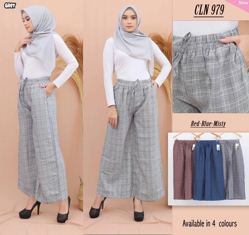 Product image Giat Makmur  - Celana Kulot Square Style (Maroon, All Size , Pcs )
