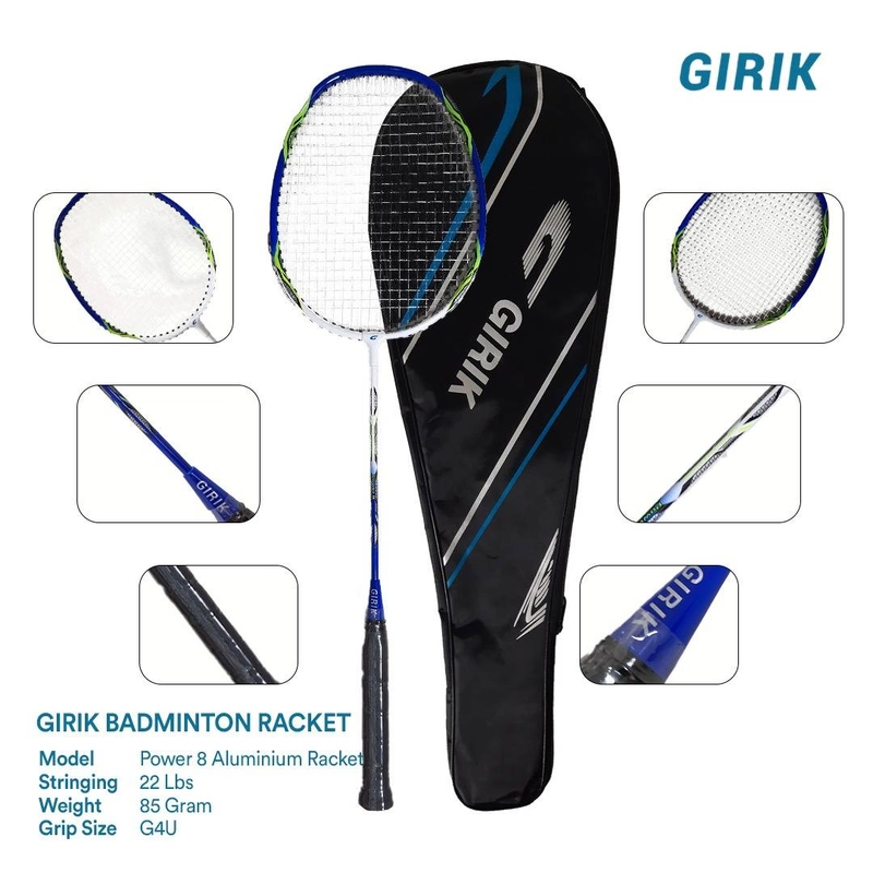 Product image Girik - Raket Badminton Power 8 Original Blue Colour Sudah Pasang Senar 675 mm Blue