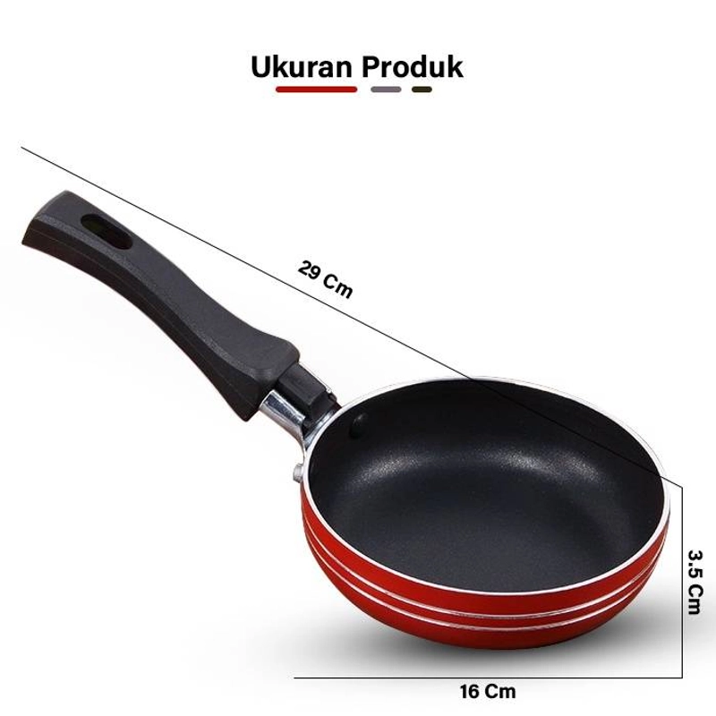 Product image GM Bear Teflon Mini 16cm 1072 - Fry Pan Penggorengan Mini