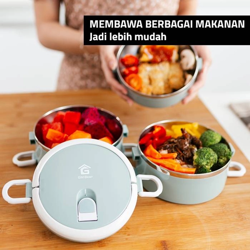 Product image GM Bear Rantang Susun Tempat Makanan 1158 - Rantang 3 Susun