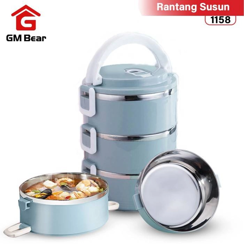 Product image GM Bear Rantang Susun Tempat Makanan 1158 - Rantang 3 Susun