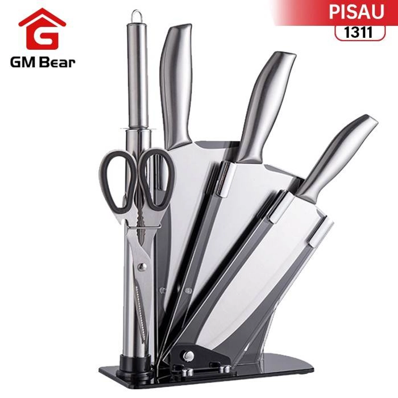 Product image GM Bear Pisau Dapur Set isi 5psc Stainless Steel 1311 - Kitchen Knife Set Stainless