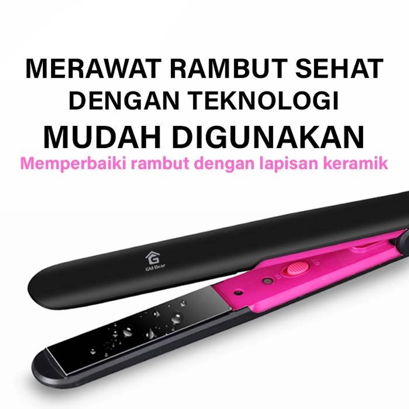 Product image GM Bear Catokan Pelurus Rambut 1331 - Vlasy Electric Hair Straightener 29 x 4 x 9 Cm Black