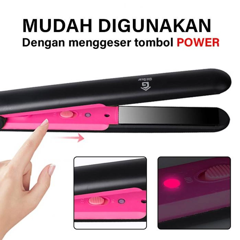 Product image GM Bear Catokan Pelurus Rambut 1331 - Vlasy Electric Hair Straightener 29 x 4 x 9 Cm Black