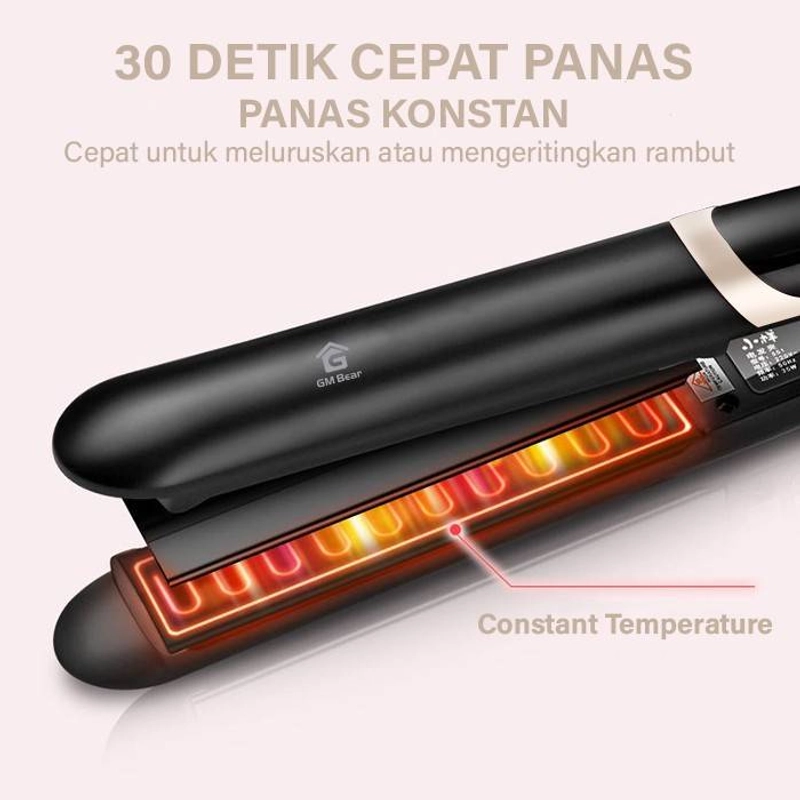 Product image GM Bear Catokan Rambut Inframerah 1335 - Vlasy Hair Straightener 30 x 6 x 10 Cm Black