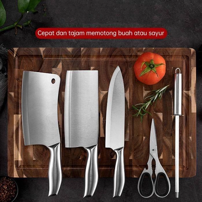 Product image GM Bear Pisau Dapur Set isi 5psc Stainless Steel 1311 - Kitchen Knife Set Stainless