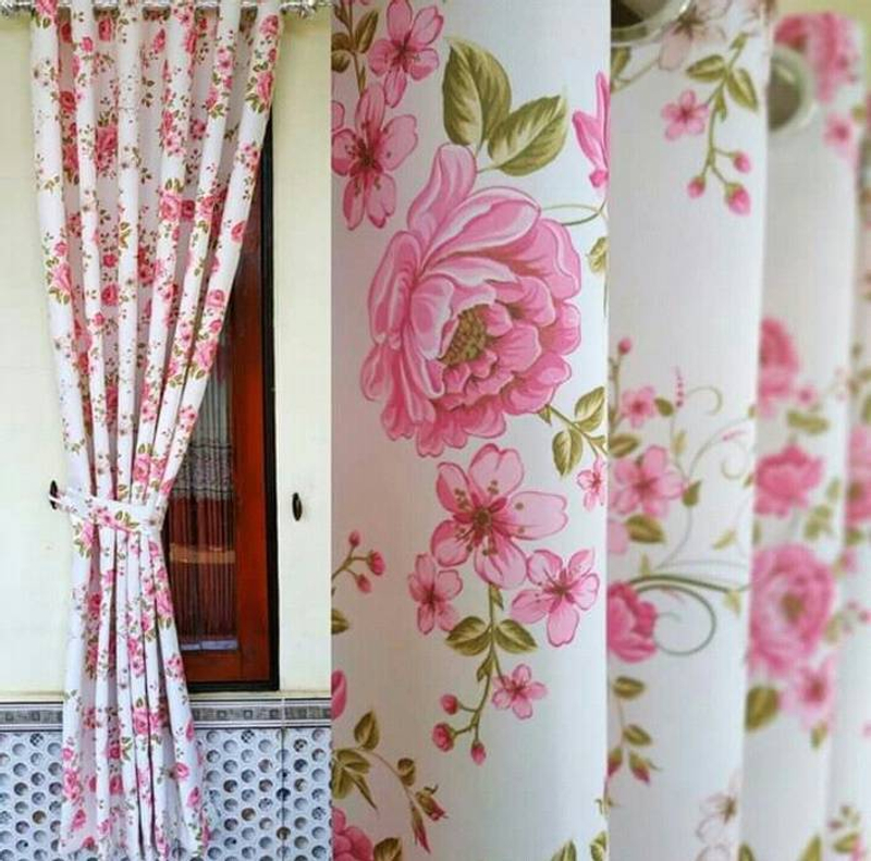 Gorden Sahabat - Gorden Minimalis Syaby 140 x 200 Cm Merah