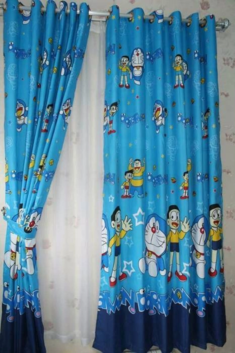 Product image Gorden Sahabat - Gorden Minimalis Karakter Doraemon 140 x 200 Cm Biru