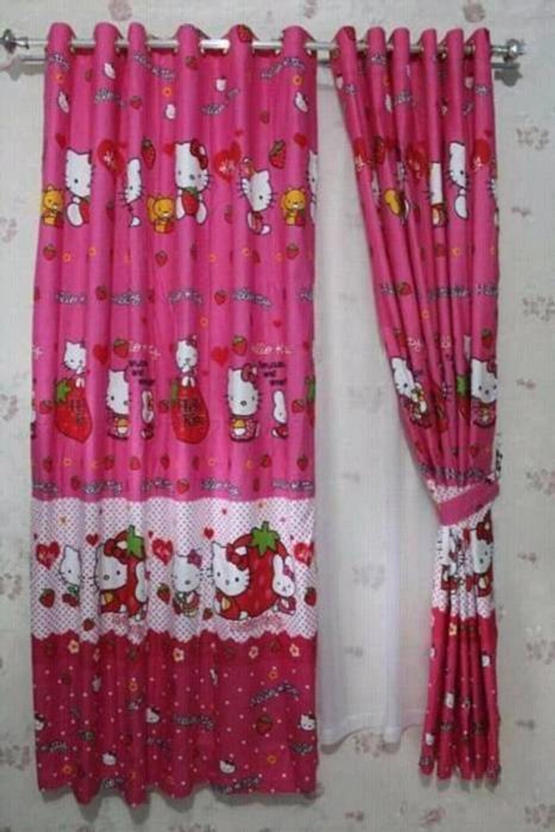 Product image Gorden Sahabat - Gorden Minimalis Karakter Hello Kitty 140 x 200 Cm Pink