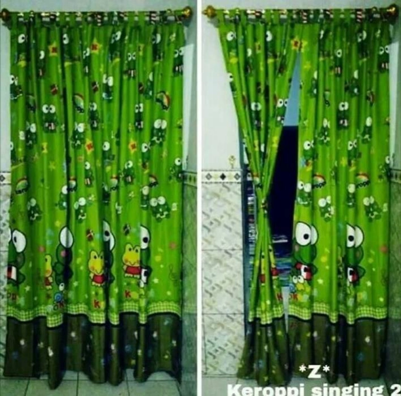 Product image Gorden Sahabat - Gorden Minimalis Motif Kerofi 140 x 200 Cm Hijau