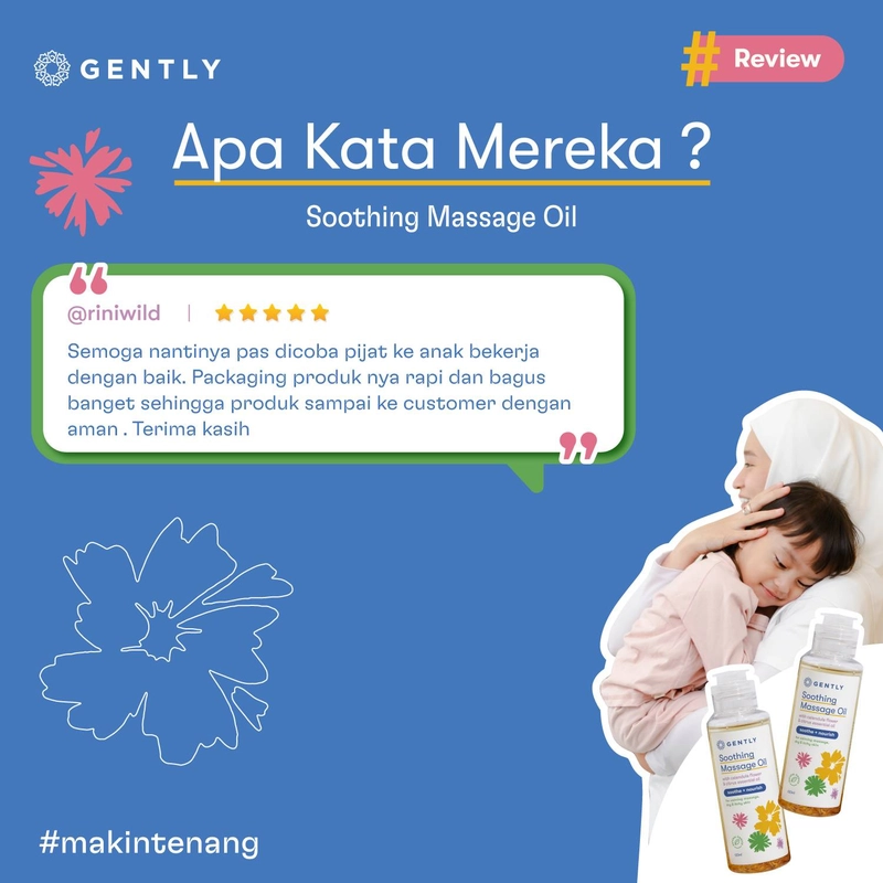 Product image GENTLY Soothing Massage Oil Minyak Gosok Pereda Kulit Gatal Merah Kering Baby Oil Minyak Pijat 60ml 100ml Citrus Essential Oil
