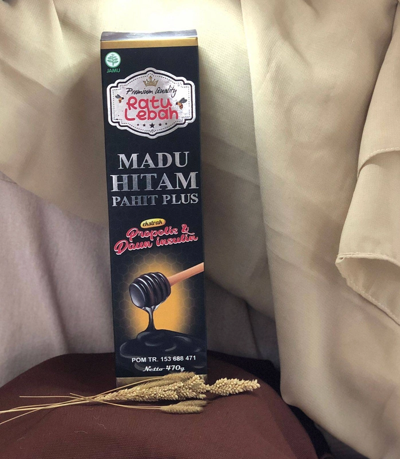 Product image Halal Store 5F Bin Mouiz - Madu Hitam Plus Propolis 470gr Plus Propolis Dan Daun Insulin